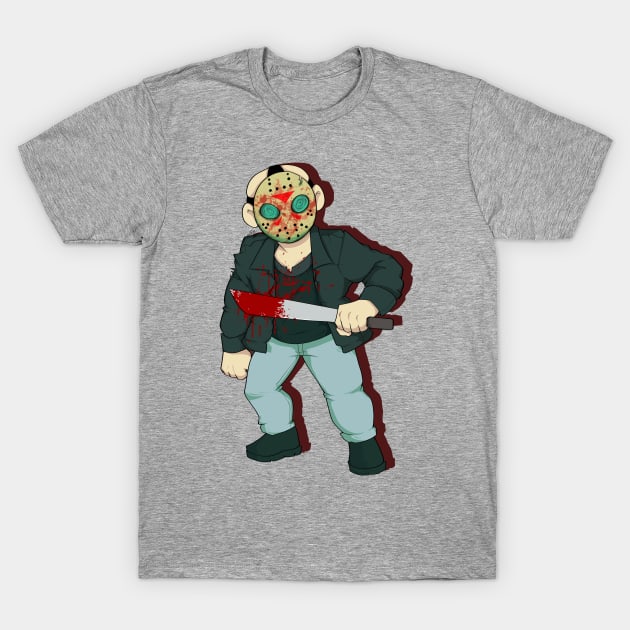 Jason Voorhees "Mamas Stabby Boy" T-Shirt by Beansprout Doodles